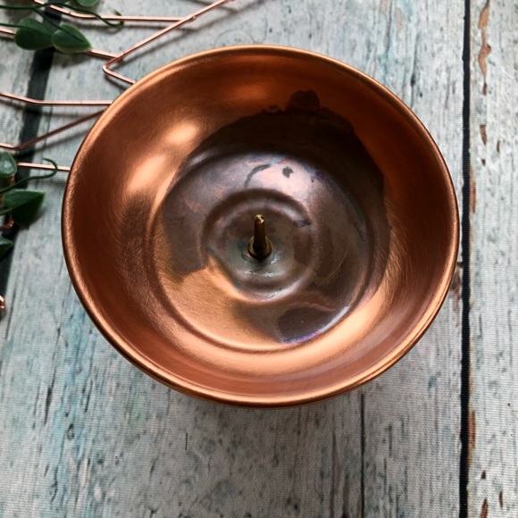 Copper guild candle holder stand decor rose gold - Picture 2 of 5